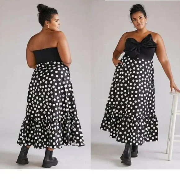 ANTHROPOLOGIE Bow-Tie Maxi Dress   new - Picture 3 of 4